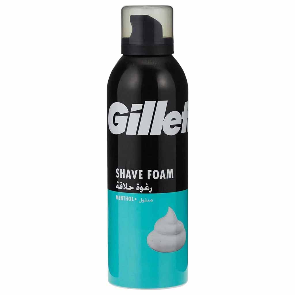 Gillette Classic, Menthol shaving foam, Cooling shaving foam for refreshing shave, 200ml