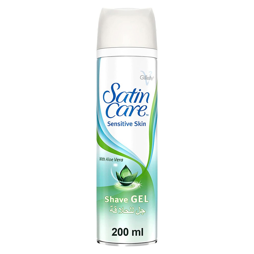 Gillette Satin Care Sensitive Shaving Gel with Aloe Vera – 200 ml