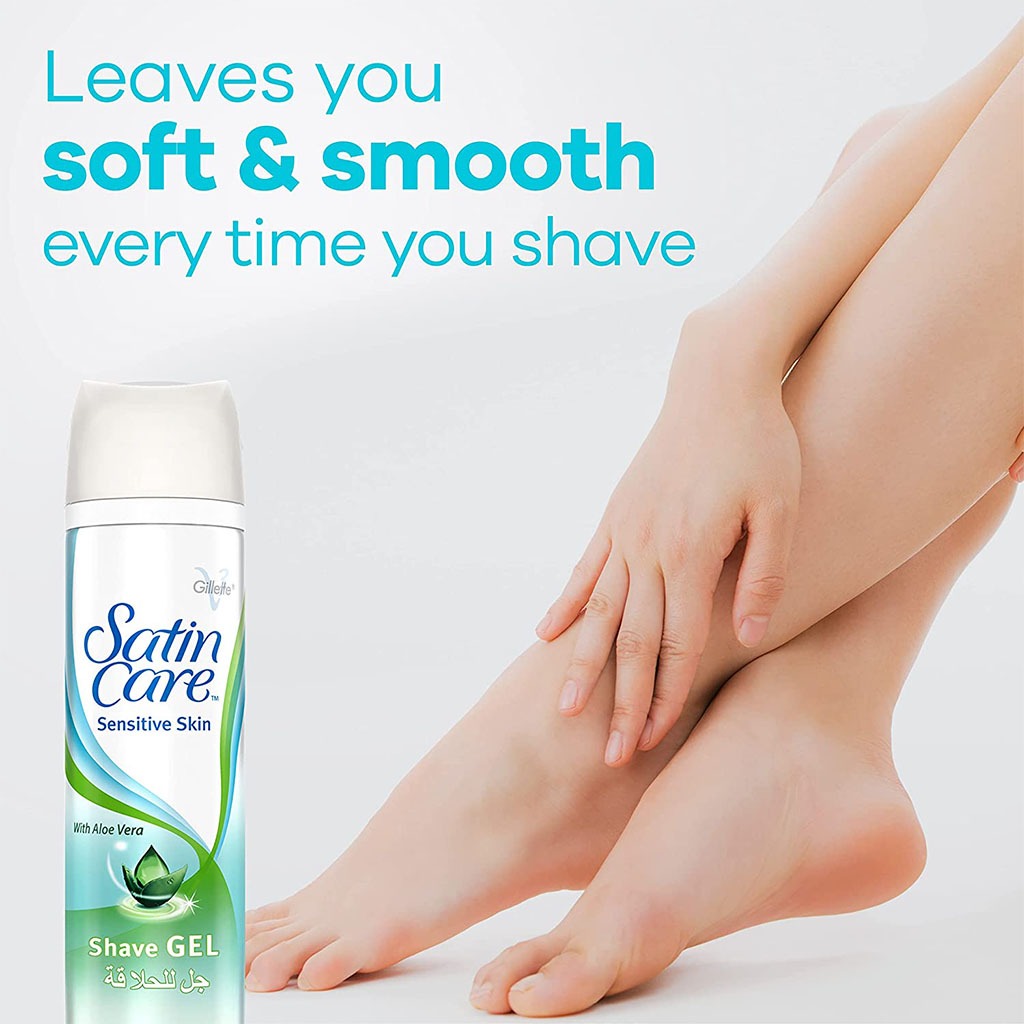 Gillette Satin Care Sensitive Shaving Gel with Aloe Vera – 200 ml