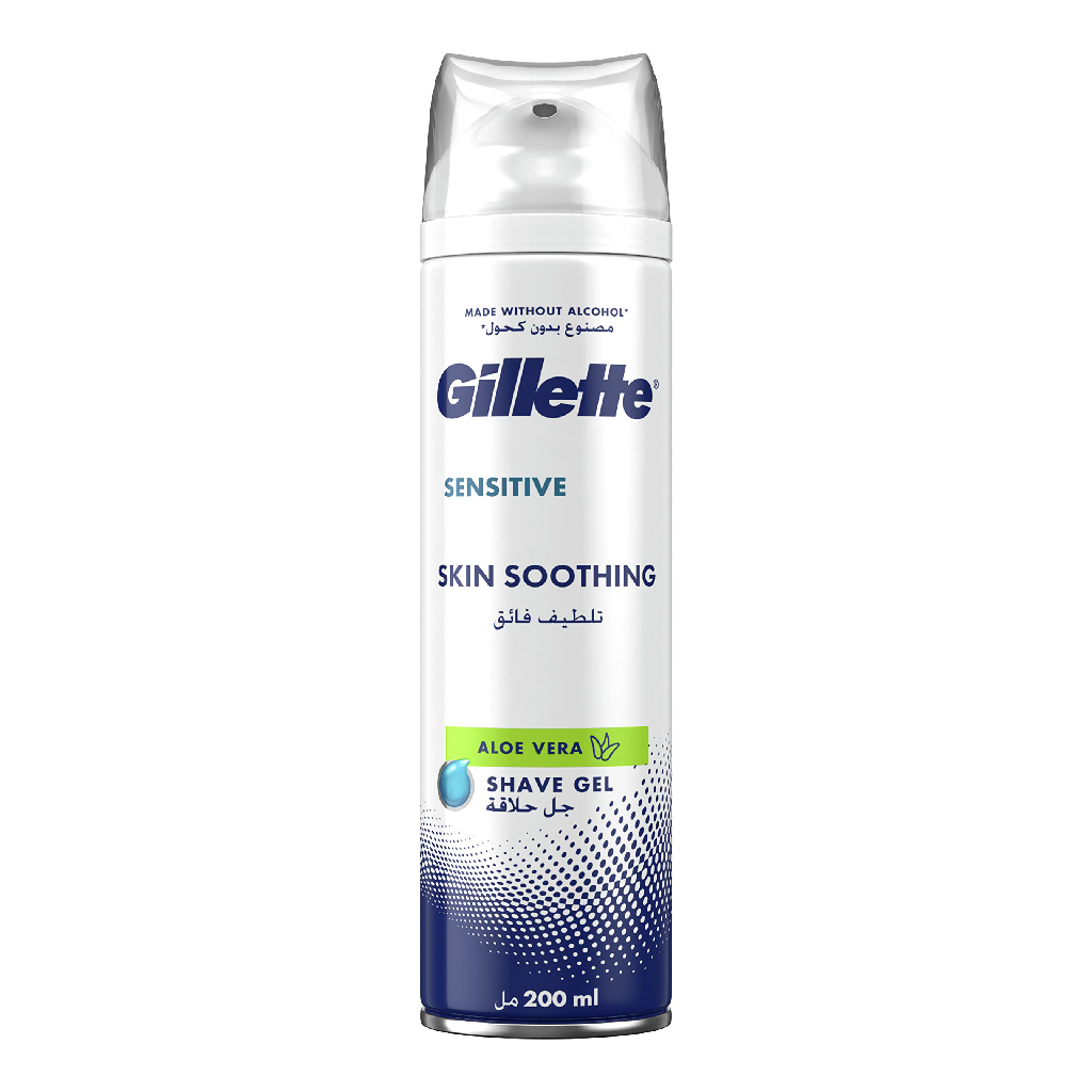 Gillette, Sensitive Soothing Shaving Gel, Soothing gel for sensitive skin shaving, 200ml