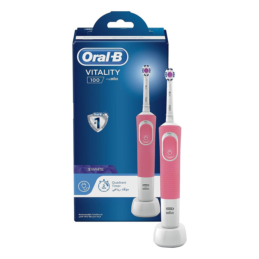 Oral-B, TriZone 3D White Power Vitality Toothbrush, Electric toothbrush for advanced plaque removal