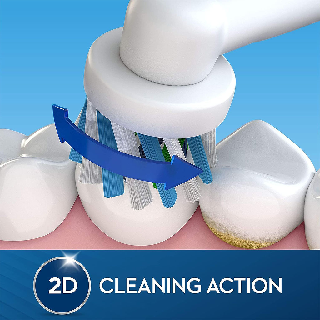 Oral-B, CrossAction Power Vitality Manual Toothbrush, Powered manual toothbrush with CrossAction bristles