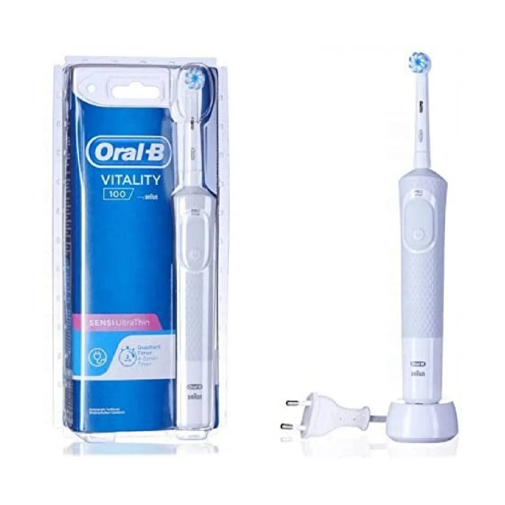 Oral-B, Vitality CrossAction Rechargeable Electric Toothbrush, Powerful cleaning with rechargeable battery
