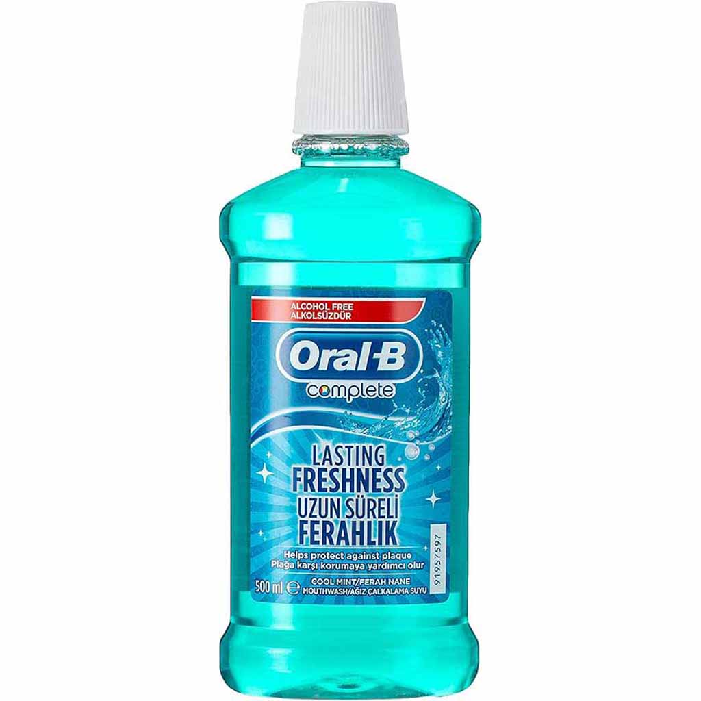 Oral-B, Deep Clean Mouthwash, Antibacterial mouthwash for fresh breath and plaque control, 500 ml