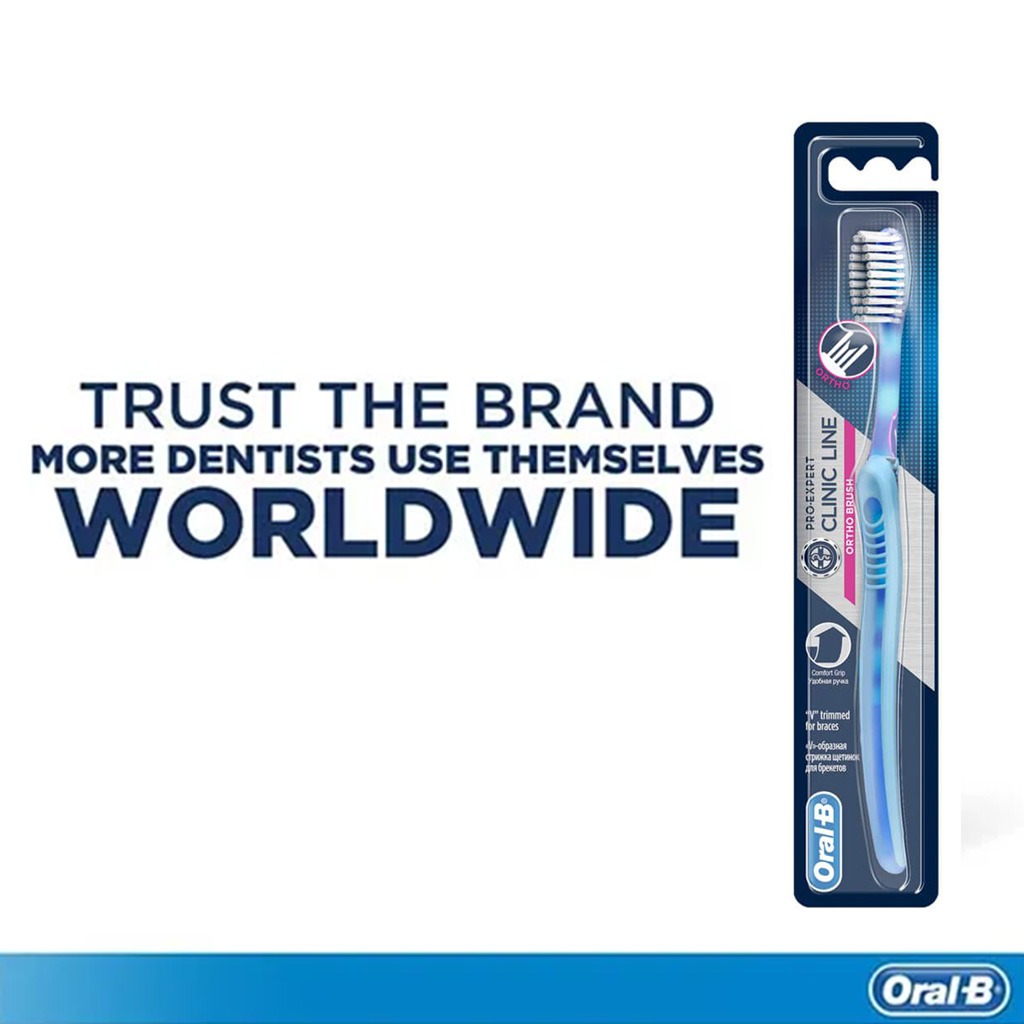 Oral-B, Orthodontic Manual Toothbrush, Special toothbrush designed for braces cleaning