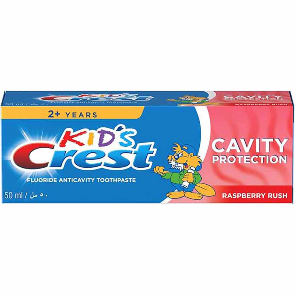 Crest, Toothpaste for Kids Raspberry Rush, Fluoride toothpaste with fun raspberry flavor, 50ml