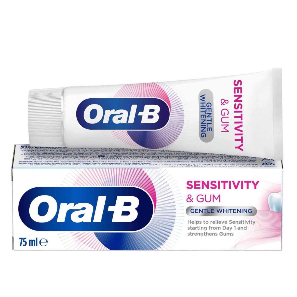 Oral-B, Sensitivity & Gum Gentle Whitening Toothpaste, Gentle whitening toothpaste for sensitive teeth and gums, 75ml