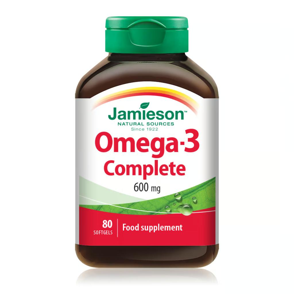 Jamieson, Omega 3 complete softgels, Heart and brain health supplement, 80 softgels