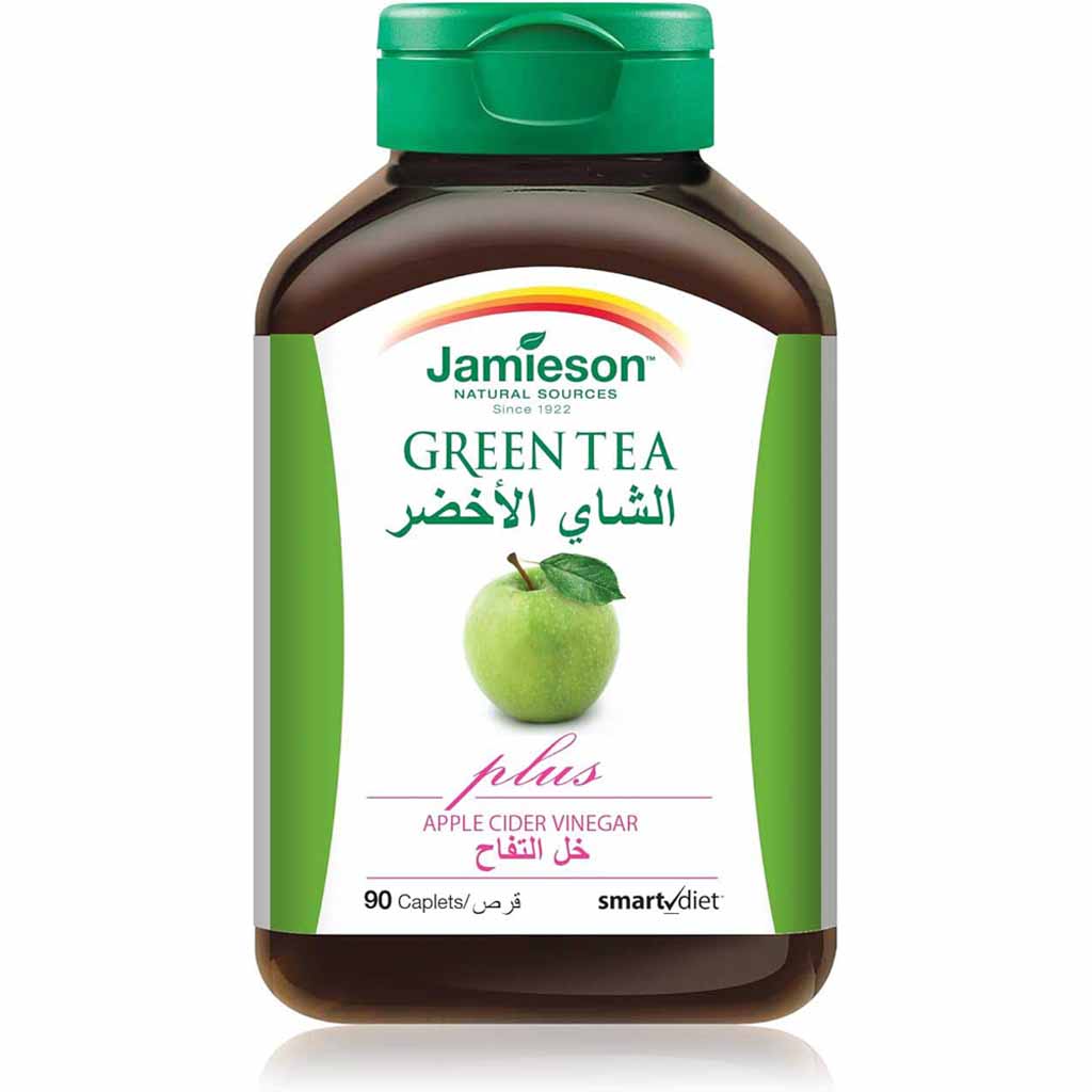Jamieson, Green Tea Caplets, Antioxidant support for metabolism and energy, 90 caplets