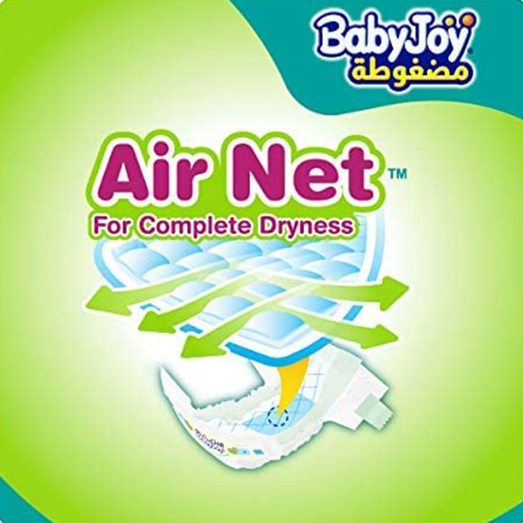BabyJoy, Compressed Diamond Pad Diapers Junior XXL, Extra absorbent diapers for toddlers 16+ kg, 19 pieces