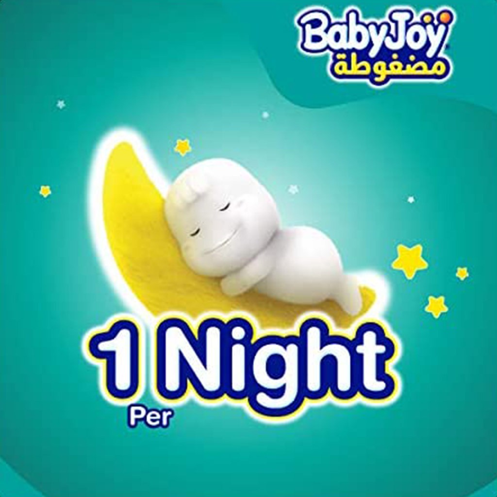 BabyJoy Compressed Diamond Pad Diapers Junior, , Size 5, 14-, 25 Kg, Jumbo  Pack Of 80'S