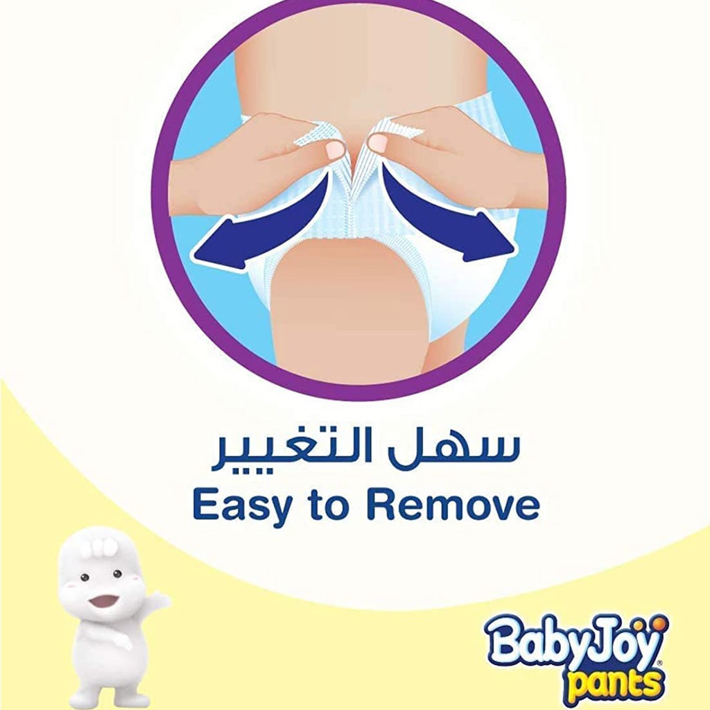 BabyJoy Culotte Pants Diapers Large, Size 4, 10-18Kg, Mega Pack of 56's