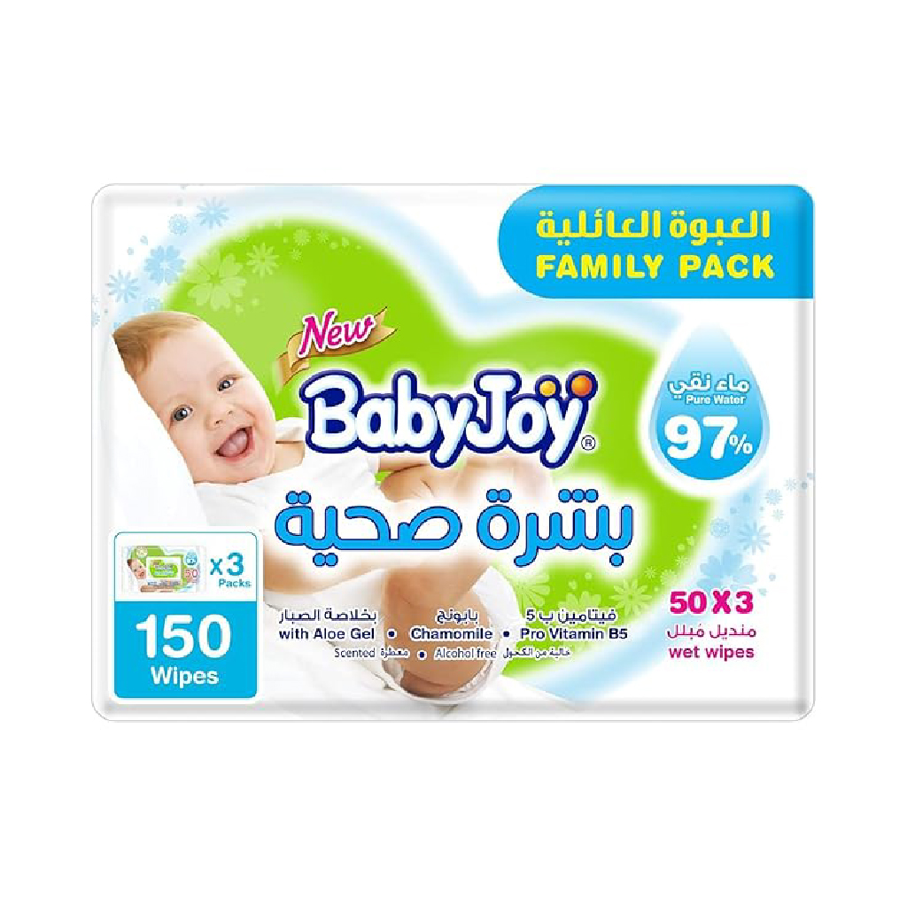 Baby Joy Wet Wipes Healthy Skin 150 Sheets.