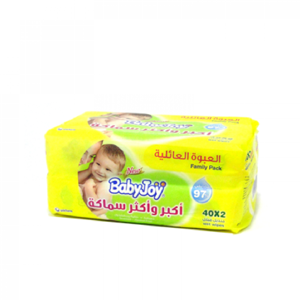 BabyJoy Thick Wet Wipes Scented 40*2 Wipes 40 Sheet