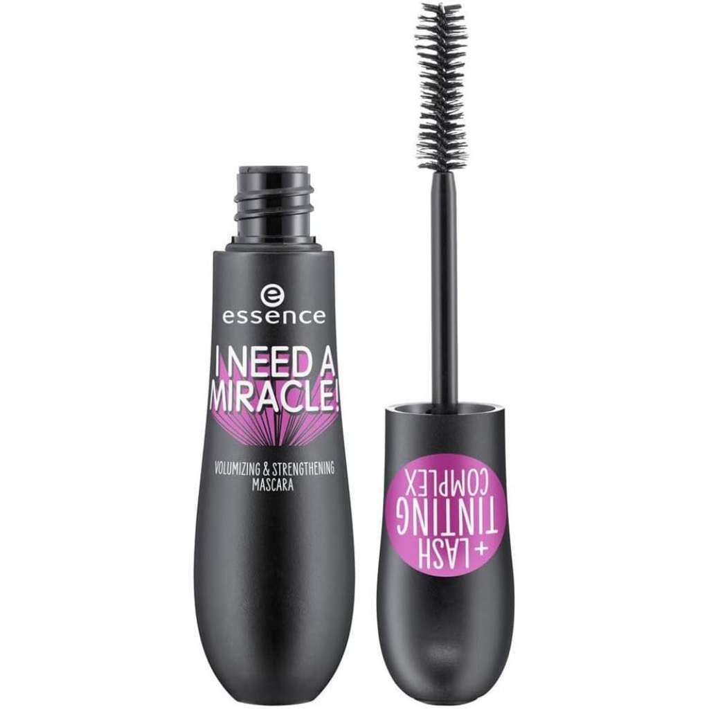 Essence, I Need A Miracle Mascara 01 Black, Volumizing mascara for intense black lashes, 1 piece