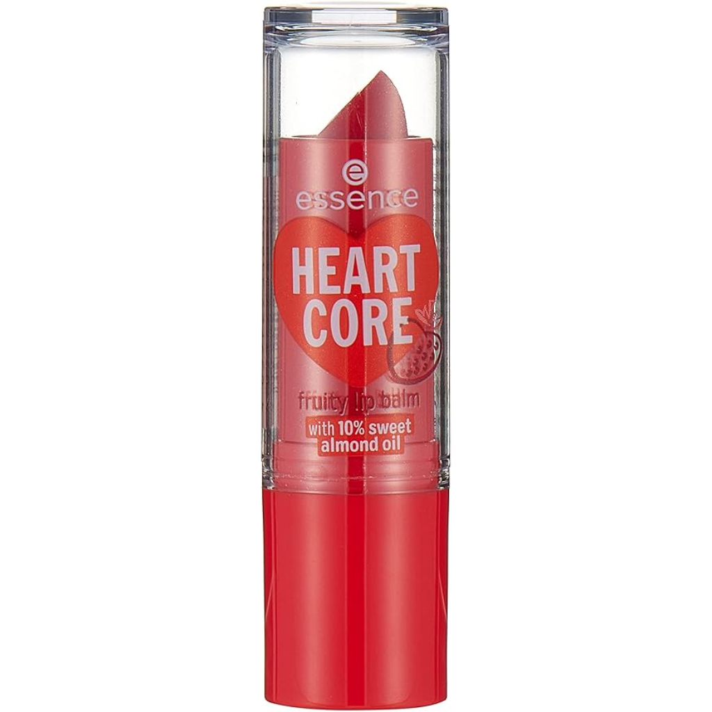 Essence, Heart Core fruity lip balm 02 Sweet Strawberry, Hydrating lip balm with fruity flavor, 02