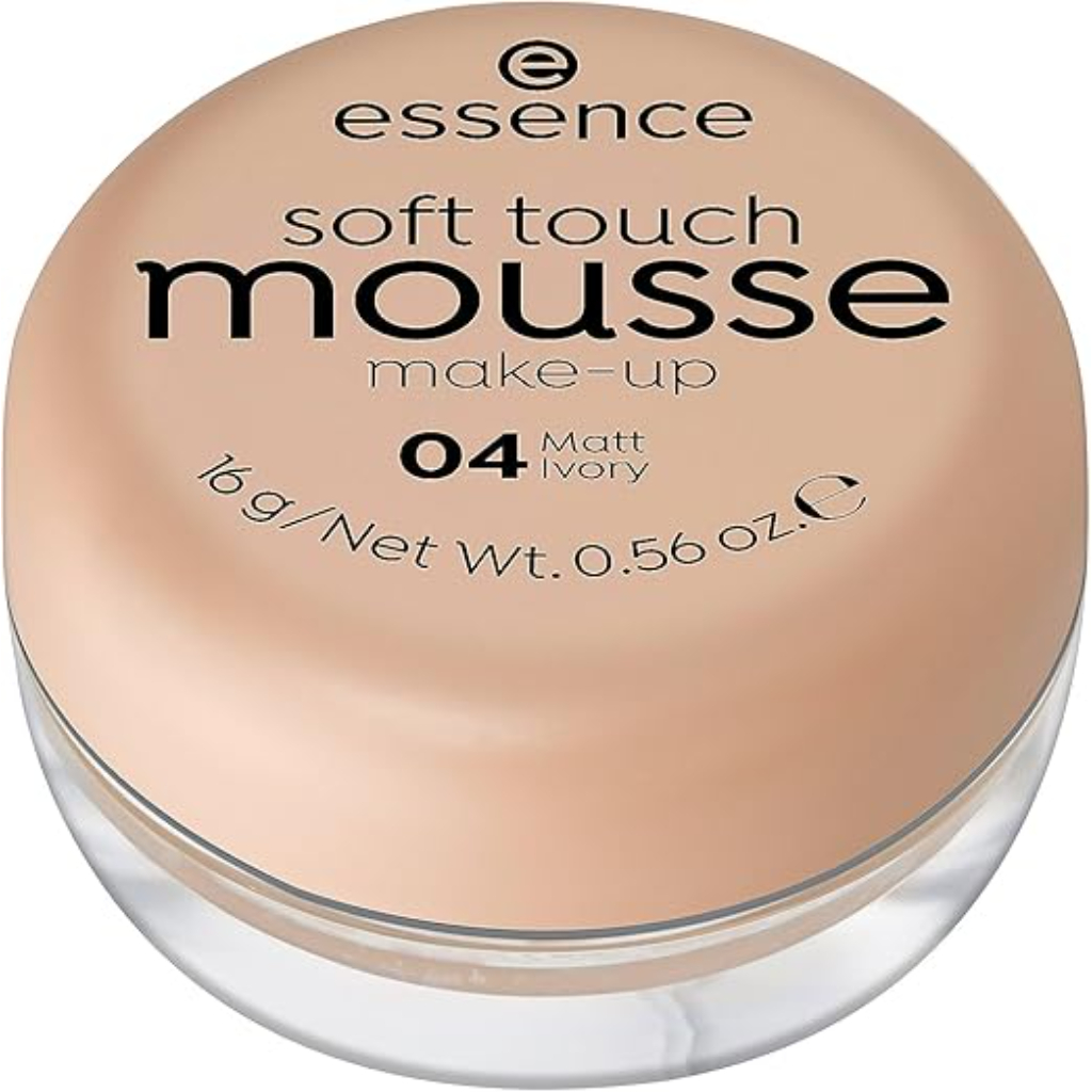 Essence, Soft Touch Mousse Make-up, Lightweight matt ivory foundation, 04