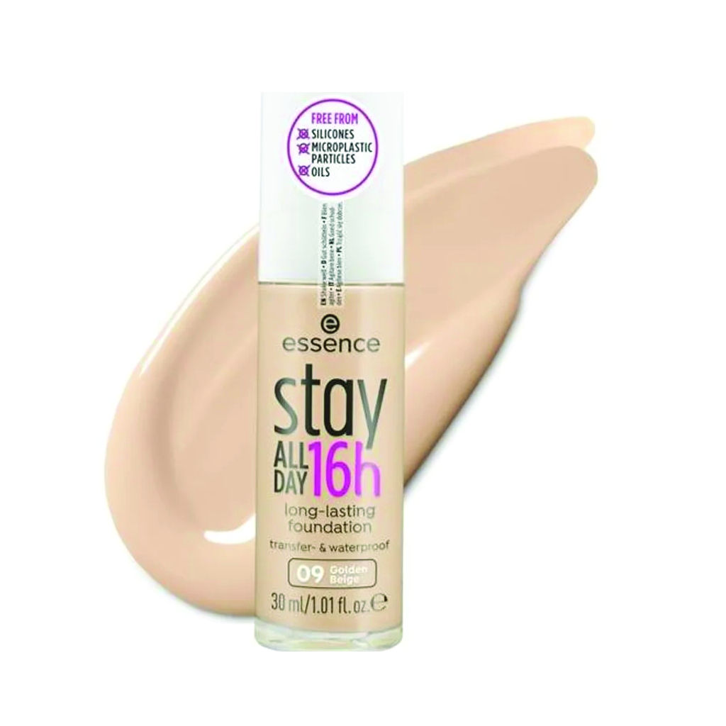 Essence, Stay All Day 16H Long-Lasting Foundation 09, Full coverage foundation with 16-hour wear