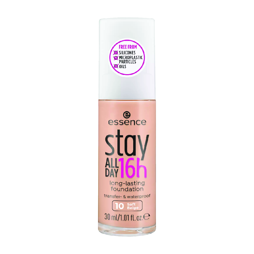 Essence, Stay All Day 16H Long-Lasting Foundation 10, Full coverage foundation with 16-hour wear