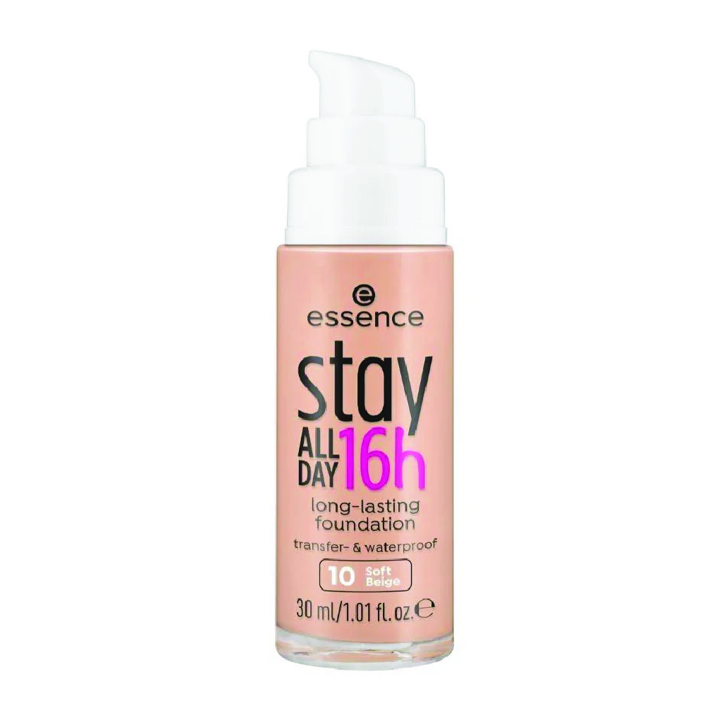 Essence, Stay All Day 16H Long-Lasting Foundation 10, Full coverage foundation with 16-hour wear