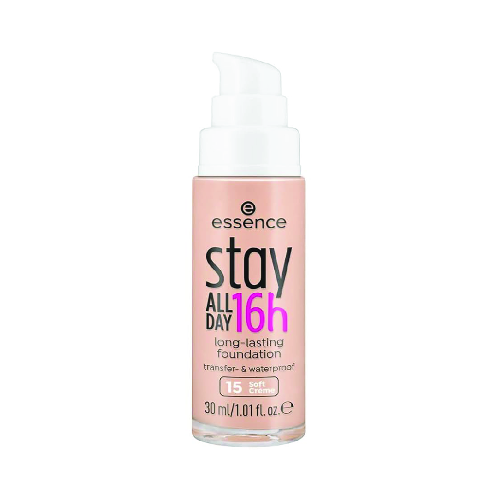 Essence, Stay All Day 16H Long-Lasting Foundation, Full coverage foundation with 16-hour wear, shade 15