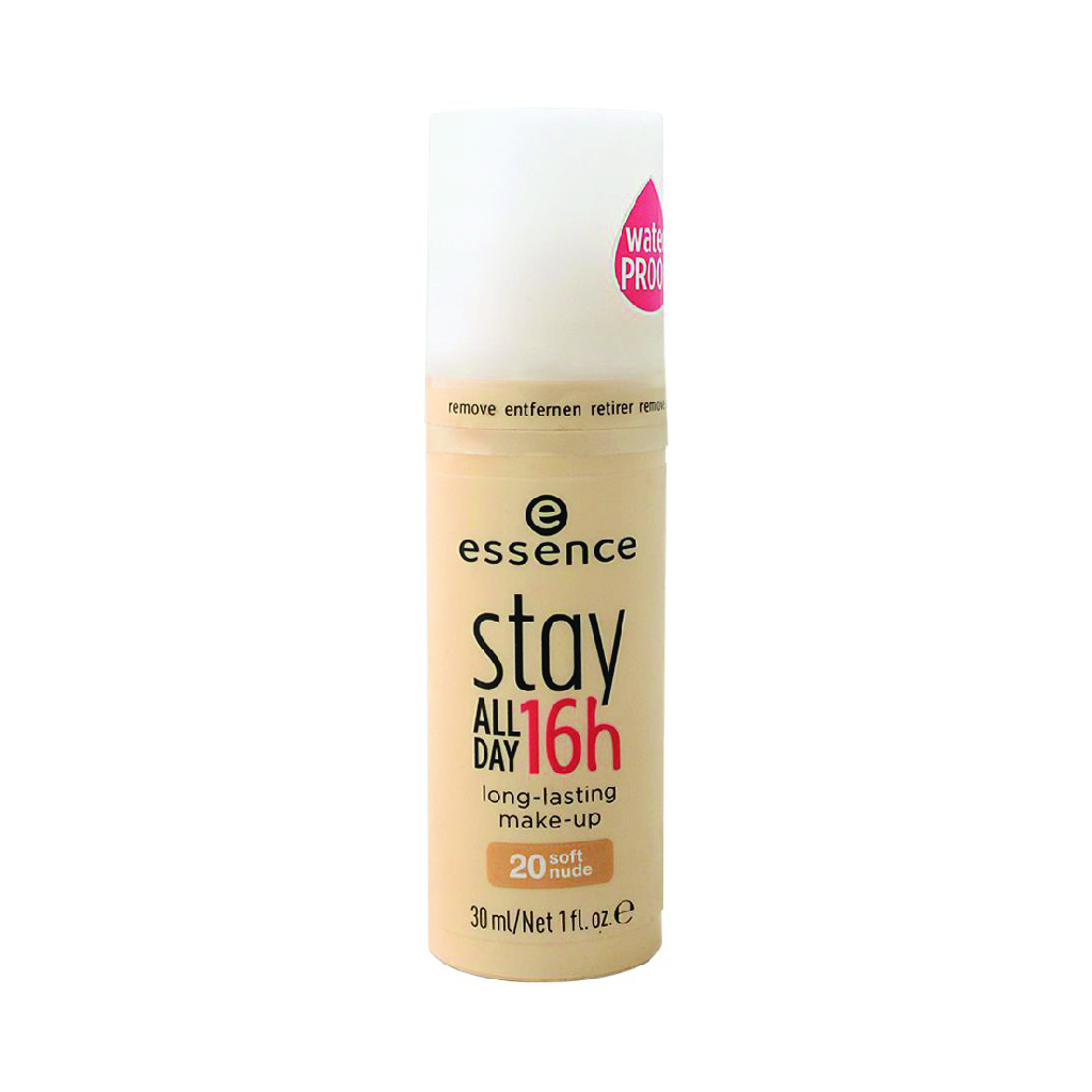 Essence, Stay All Day 16H Long-Lasting Foundation, Full coverage foundation with 16-hour wear, shade 20