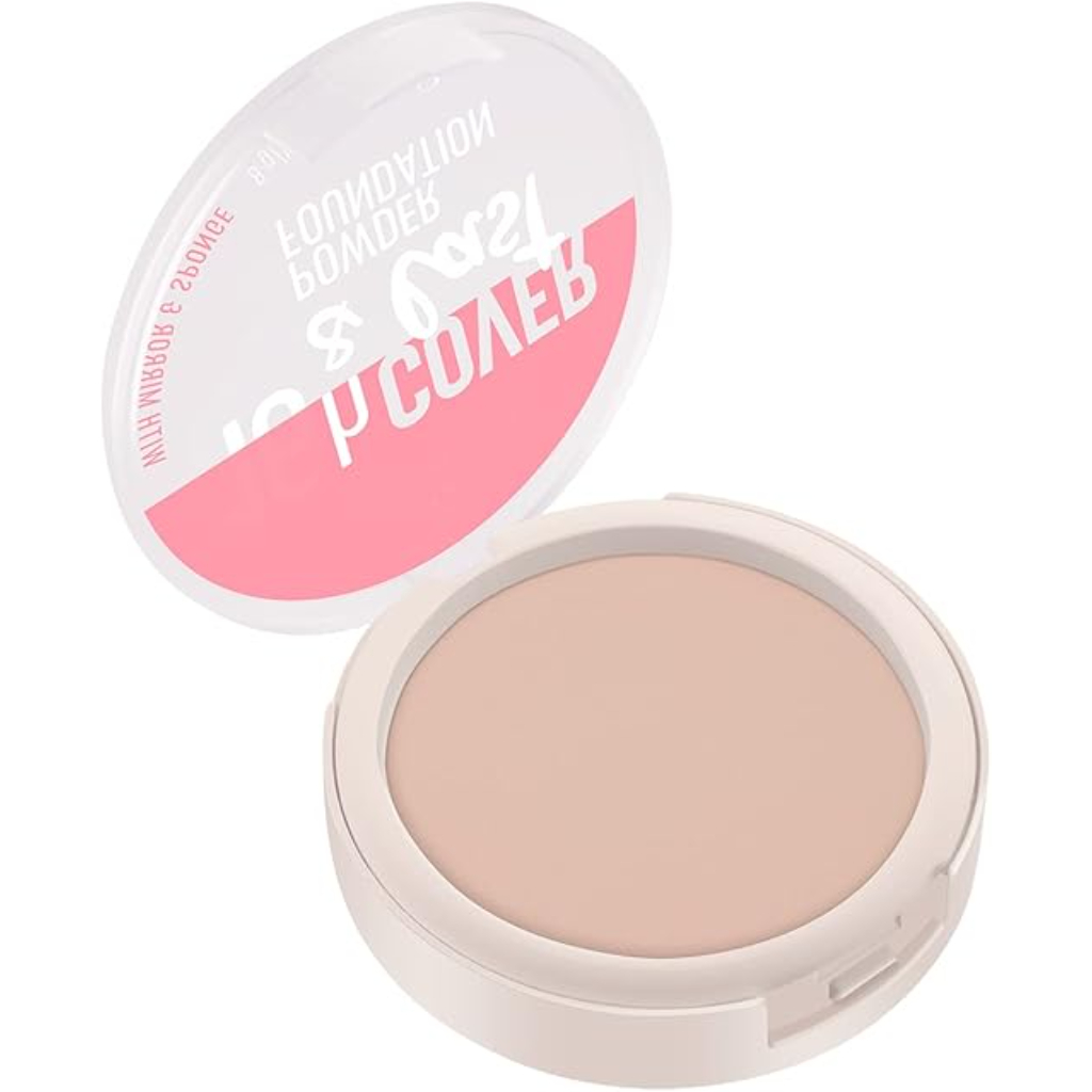 Essence, 16H Cover & Last Powder Foundation 01 Porcelaine, Long-lasting powder foundation with full coverage, Porcelaine shade