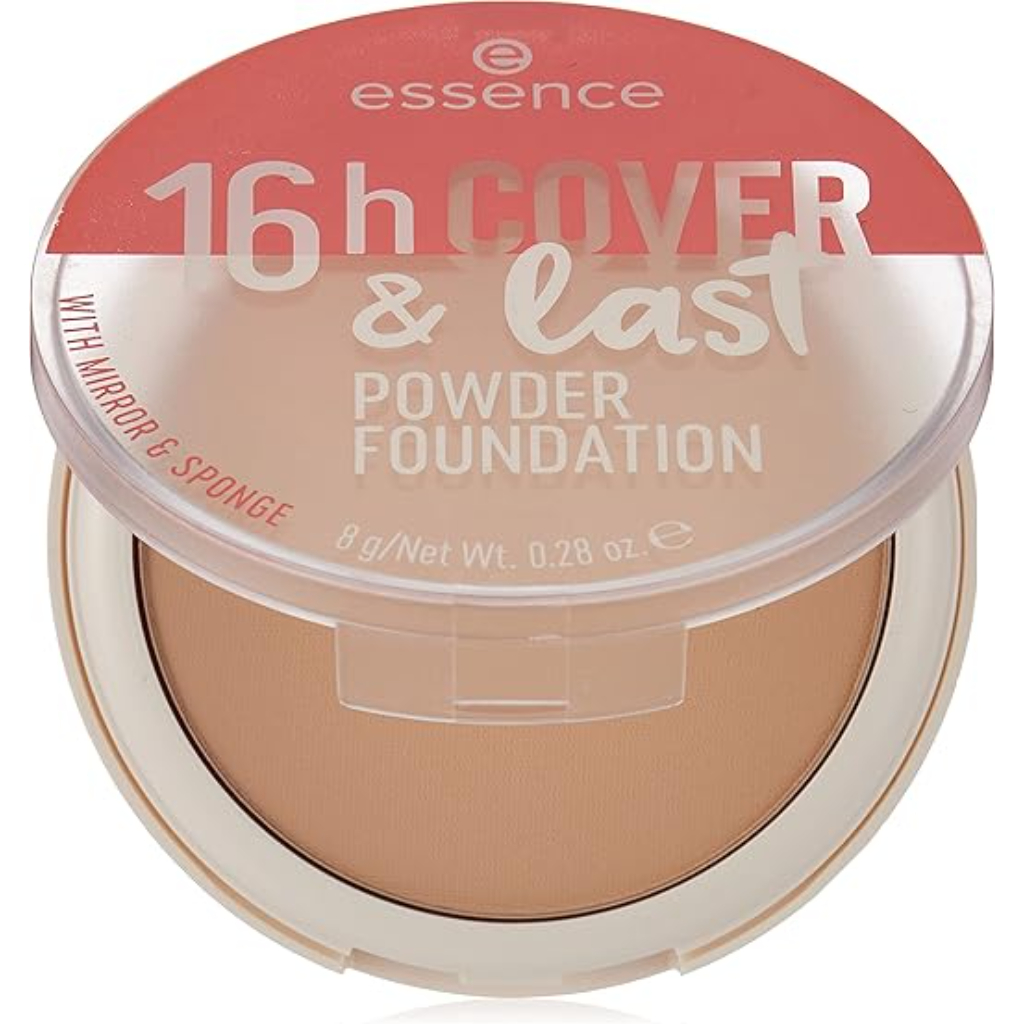 Essence, 16H Cover & Last Powder Foundation 04, Long-lasting powder foundation with full coverage