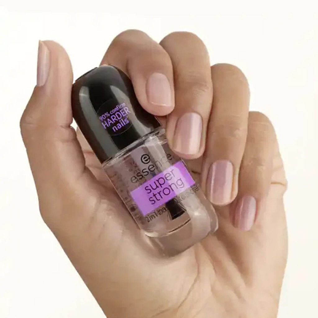 Essence, Super Strong 2-in-1 Base and Top Coat Nail Protector, Strengthening nail polish base and top coat, 8 ml
