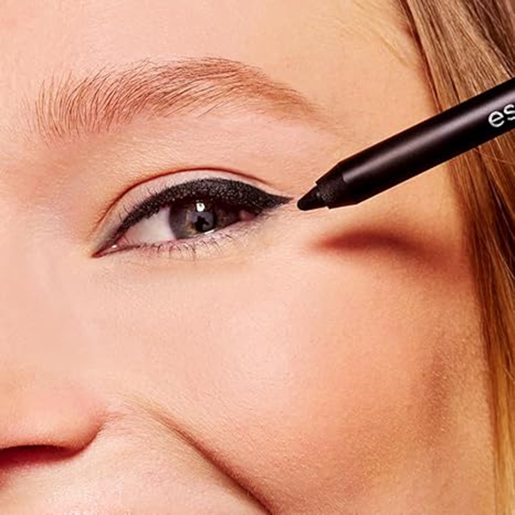 Essence, Stay & Play Gel Eyeliner 01 Black Raven, Long-lasting gel eyeliner in intense black, shade 01