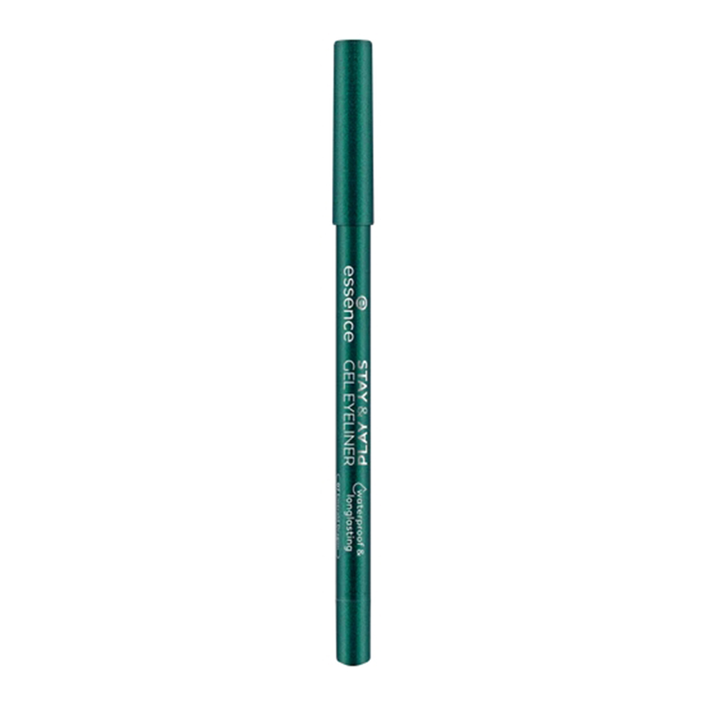 Essence, Stay & Play Gel Eyeliner - Shade 07 Emerald Dragon, Long-lasting gel eyeliner with vibrant color