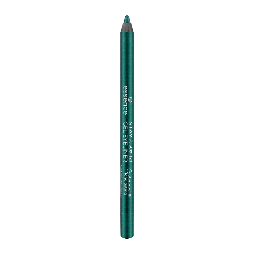 Essence, Stay & Play Gel Eyeliner - Shade 07 Emerald Dragon, Long-lasting gel eyeliner with vibrant color