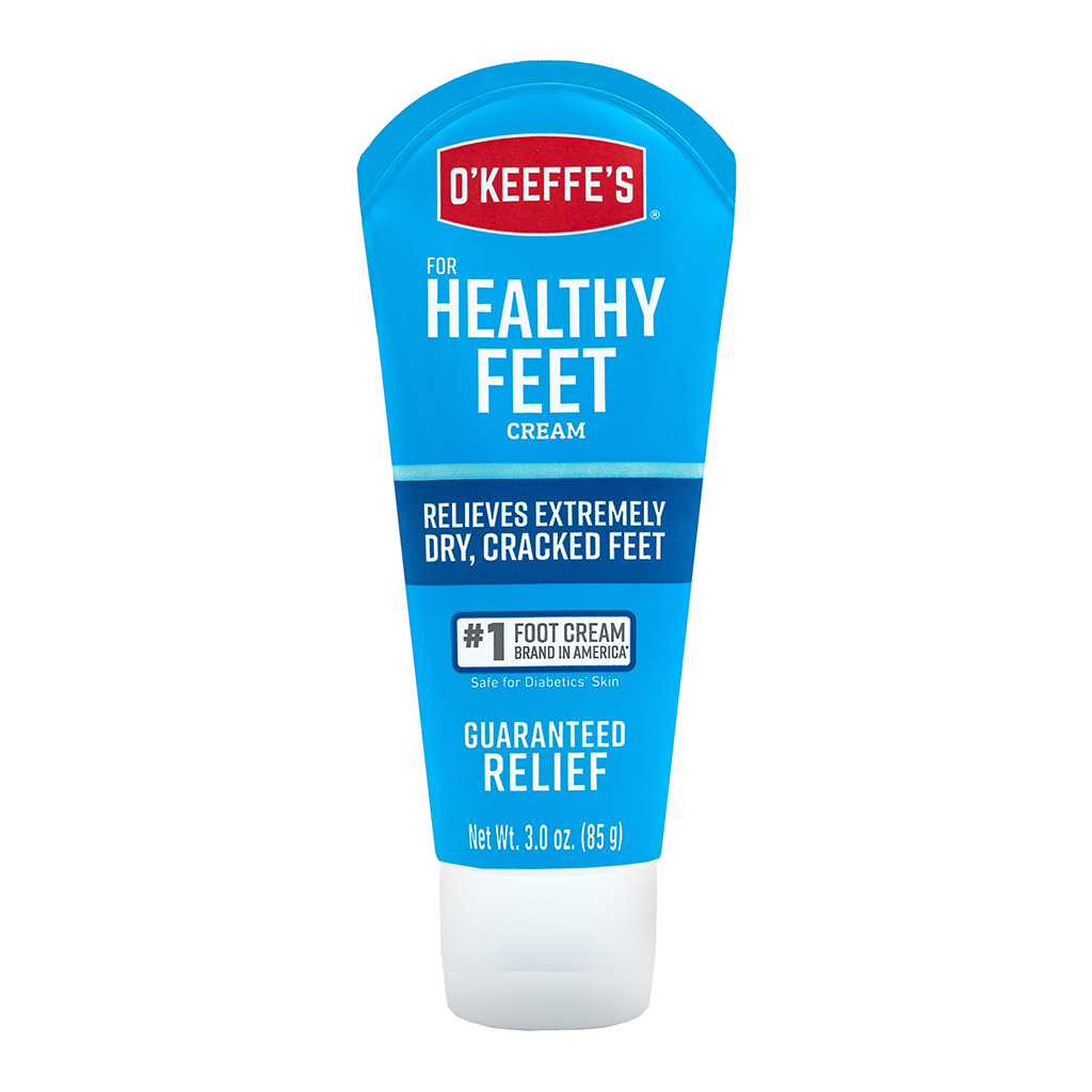 O'Keeffe's, Healthy Feet Foot Cream, Intensive moisturizing foot cream for dry, cracked skin, 89ml tube