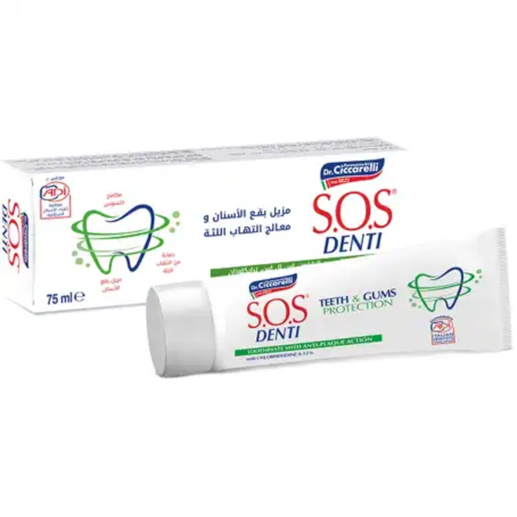 S.O.S. Denti, Refreshing Teeth and Gum Protection Toothpaste, Toothpaste for fresh breath and gum care, 75ml