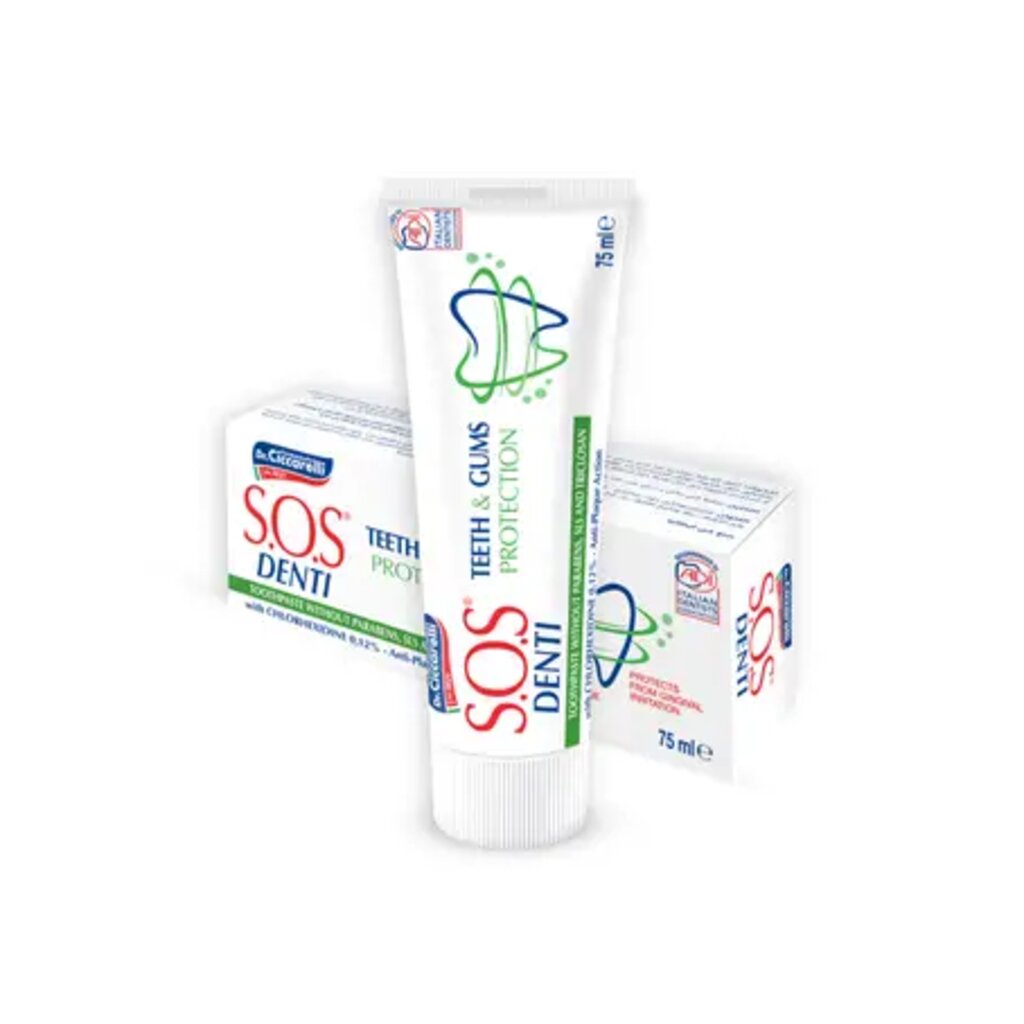 S.O.S. Denti, Refreshing Teeth and Gum Protection Toothpaste, Toothpaste for fresh breath and gum care, 75ml