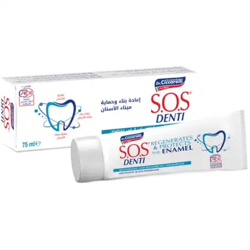 S.O.S. Denti, Enamel Protection Regeneration Toothpaste, Toothpaste for enamel strengthening, 75ml