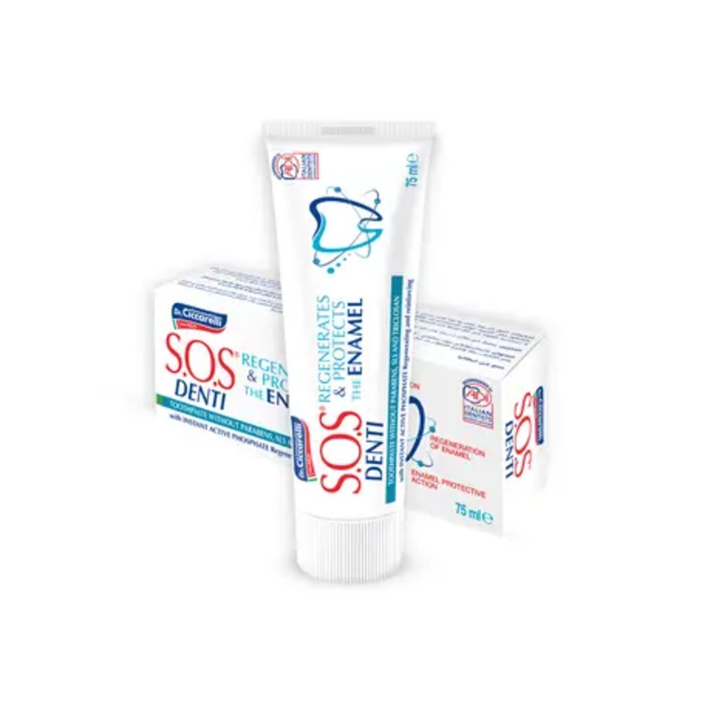 S.O.S. Denti, Enamel Protection Regeneration Toothpaste, Toothpaste for enamel strengthening, 75ml