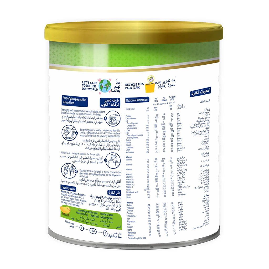 Blemil Plus 3 Optimum Protech 1–3 Years Follow-On Formula – 800 g