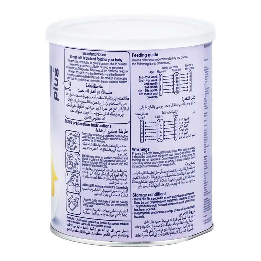 Blemil Plus Fla Astringent Lactose-Free Infant Formula –, 250 G