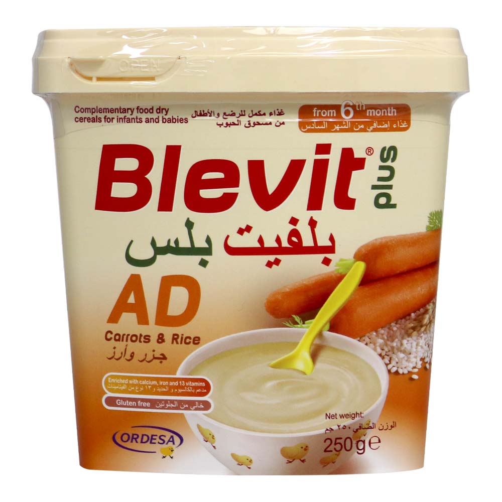 Blevit Plus Ad Carrots & Rice Dry Cereals, 250G