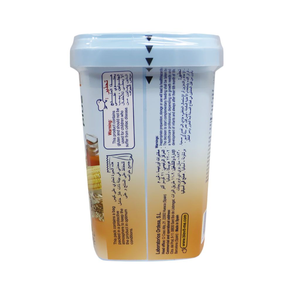 Blevit Plus, 8 Cereals with Honey Dry Cereals, Nutritious breakfast cereal with natural honey, 300 g