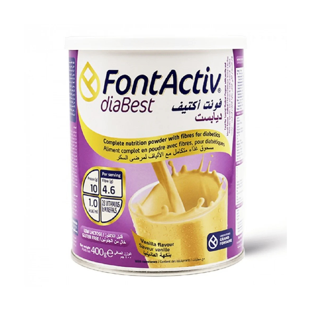 Fontactiv, Diabest Vanilla, Nutritional support for diabetic health, 400 g
