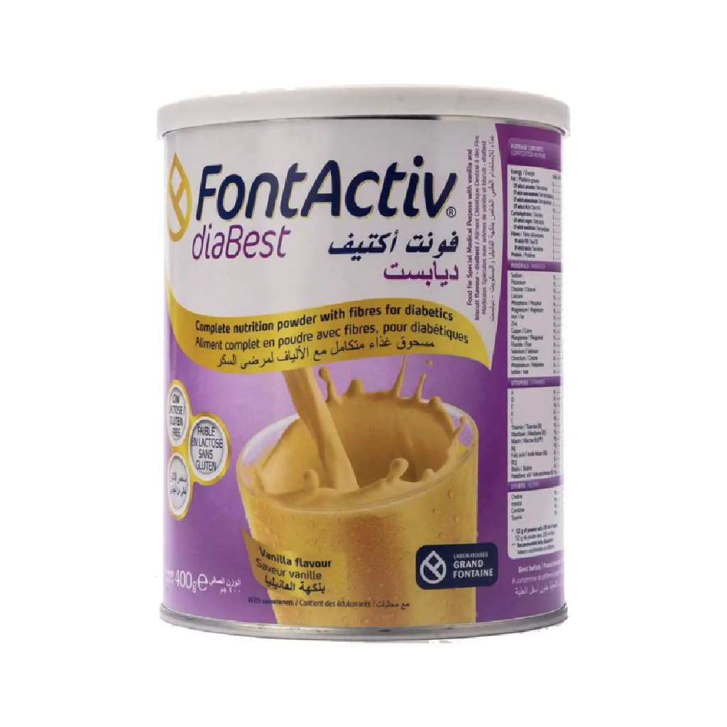 Fontactiv, Diabest Vanilla, Nutritional support for diabetic health, 400 g