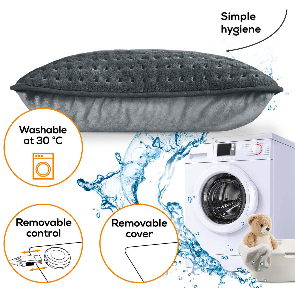 Beurer, Cosy Heated Cushion Grey, Reversible heated cushion with 3 temperature settings