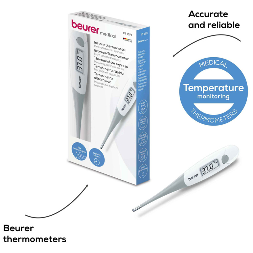 Beurer, Instant Thermometer FT 15/1 Express, Fast and accurate digital thermometer