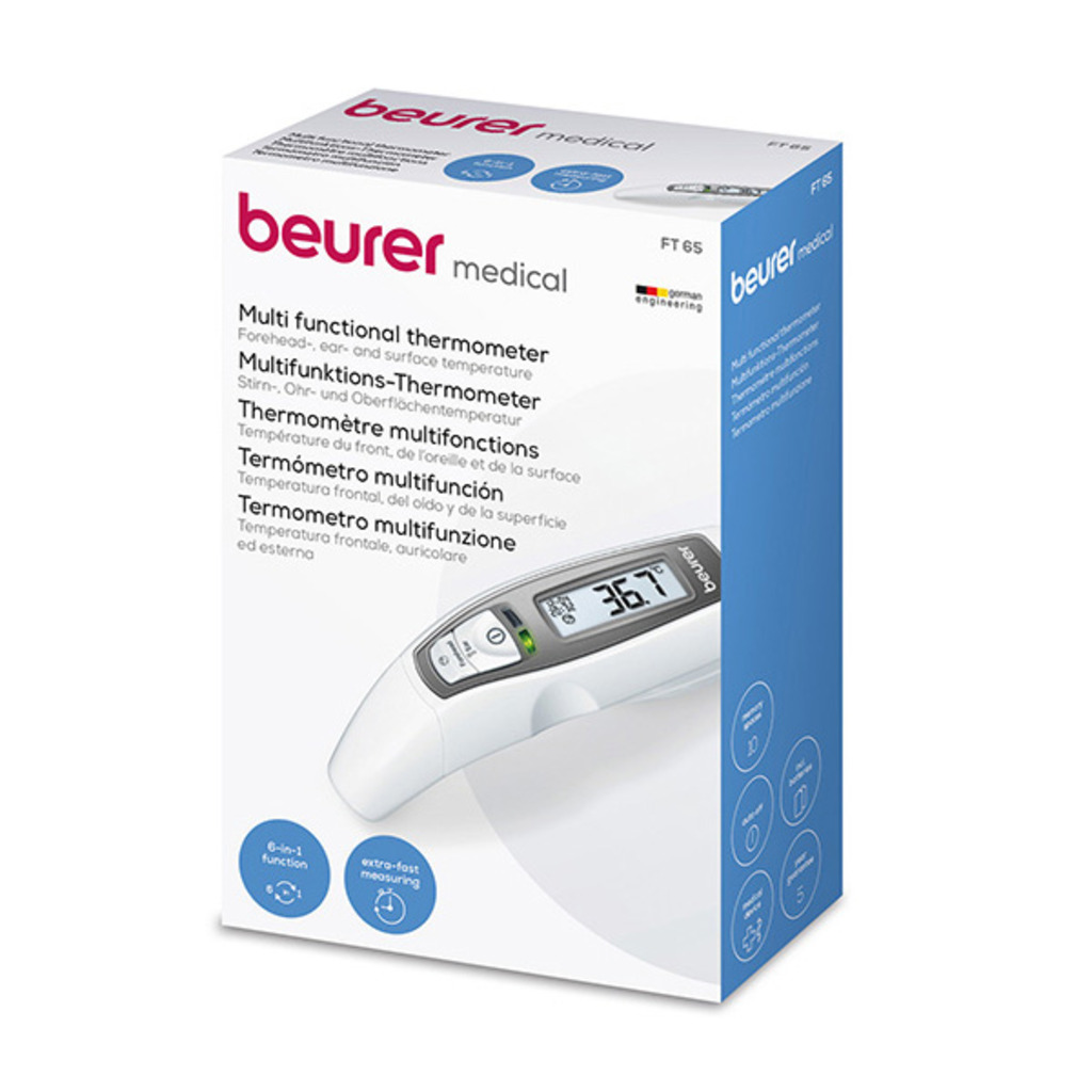 Beurer, Multi Functional Thermometer FT 65, Accurate digital thermometer for body and surface