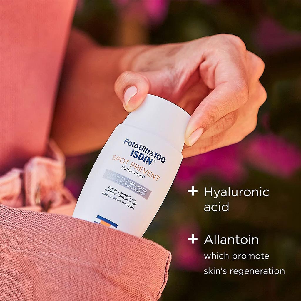 Isdin, FotoUltra 100 Spot Prevent SPF 50+ Fluid, High protection sunscreen for spot prevention, 50ml
