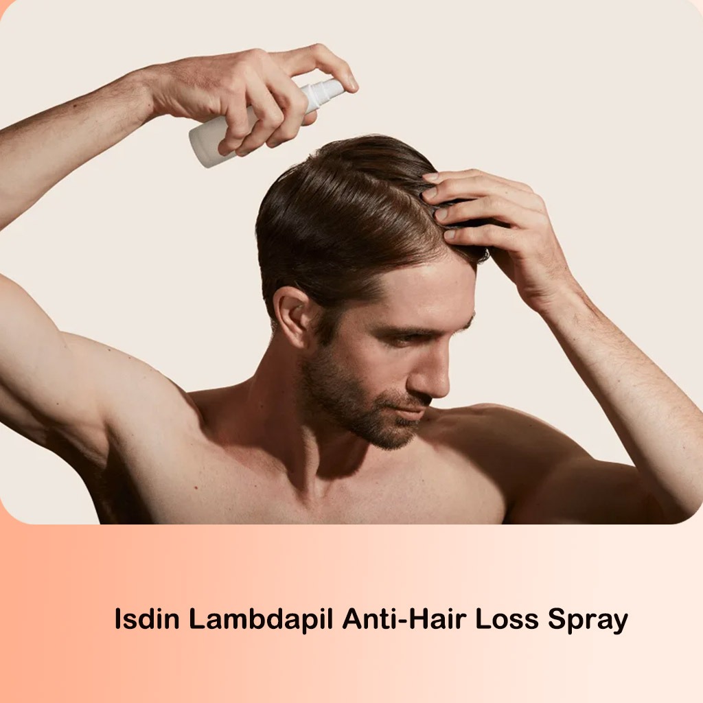 Isdin, Lambdapil Anti Hair Loss Lotion Spray, Scalp treatment to reduce hair thinning, 125 ml