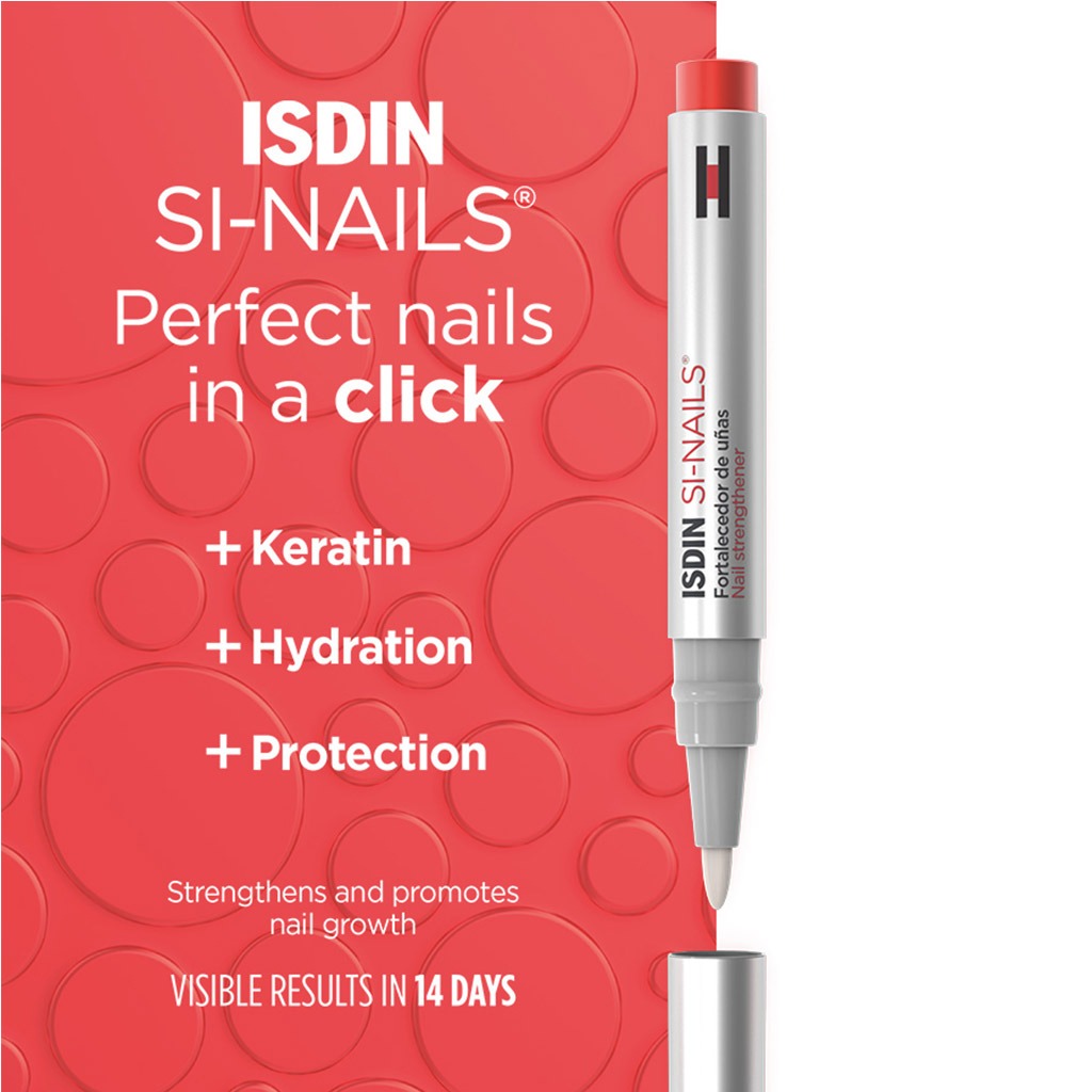 Isdin, Si-Nails Nail Strengthener, Strengthens and protects brittle nails, 2.5 ml
