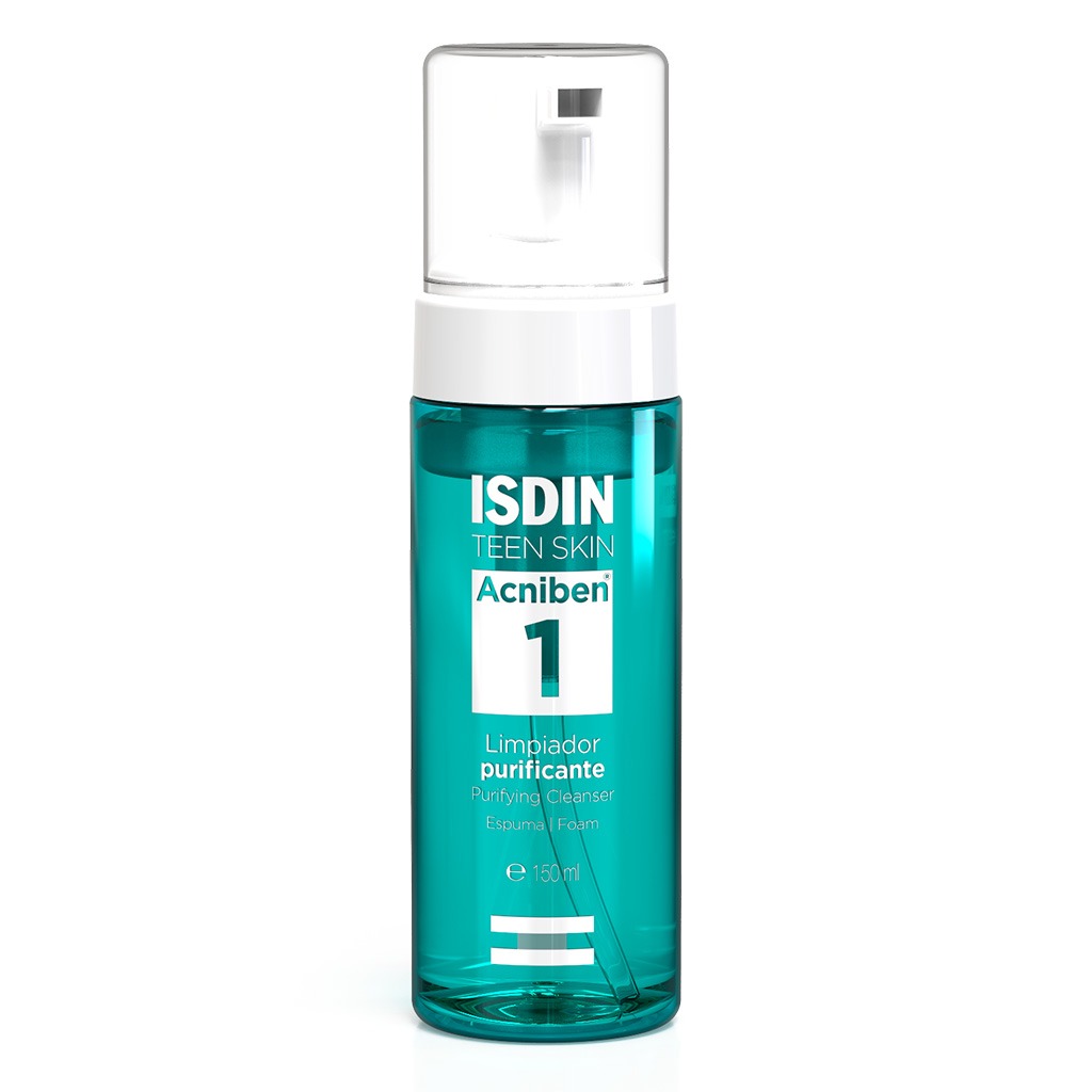Isdin, Teen Skin Acniben Purifying Cleanser Foam, Purifying foam cleanser for acne-prone skin, 150ml